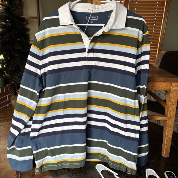 Club Room Vintage Polo Shirt Men's XL Blue Green + Long Sleeve - Picture 3 of 7